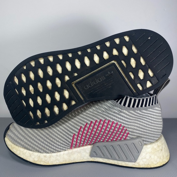 Adidas NMD slip-on gray size 8 Black Pink White Grey - Picture 4 of 7